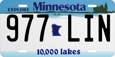 MN license plate 977LIN