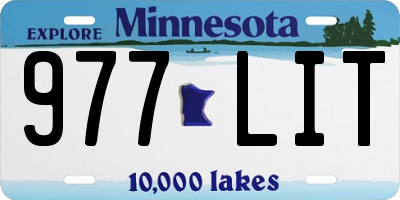 MN license plate 977LIT