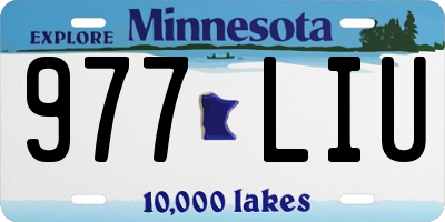 MN license plate 977LIU