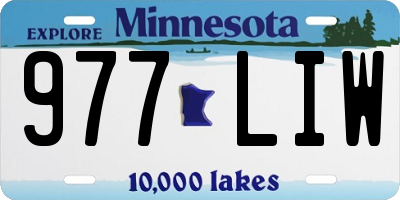MN license plate 977LIW