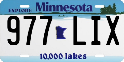 MN license plate 977LIX