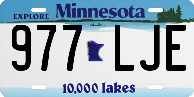 MN license plate 977LJE