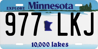 MN license plate 977LKJ