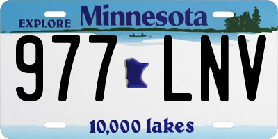 MN license plate 977LNV