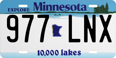 MN license plate 977LNX
