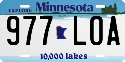 MN license plate 977LOA