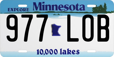 MN license plate 977LOB