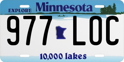 MN license plate 977LOC