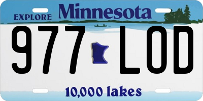 MN license plate 977LOD
