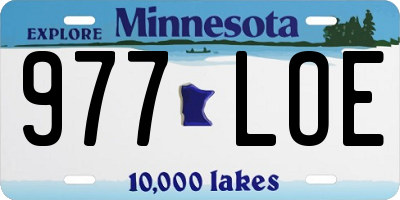 MN license plate 977LOE