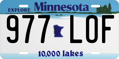 MN license plate 977LOF