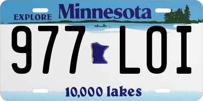 MN license plate 977LOI