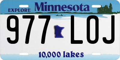 MN license plate 977LOJ