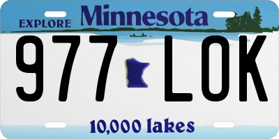 MN license plate 977LOK