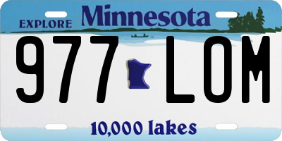 MN license plate 977LOM