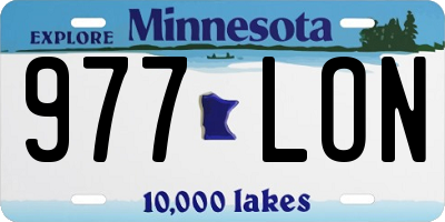 MN license plate 977LON