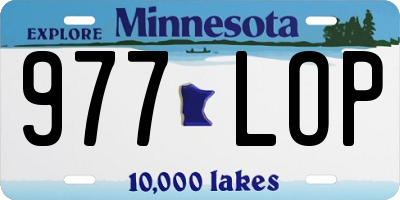 MN license plate 977LOP