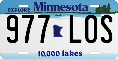 MN license plate 977LOS