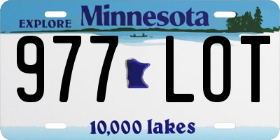 MN license plate 977LOT