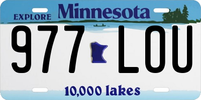 MN license plate 977LOU
