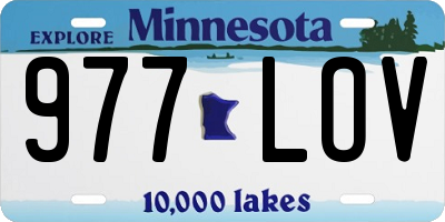 MN license plate 977LOV