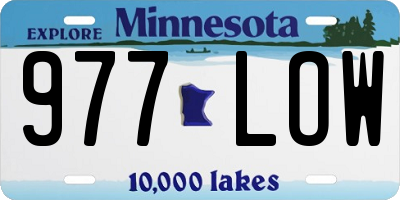 MN license plate 977LOW