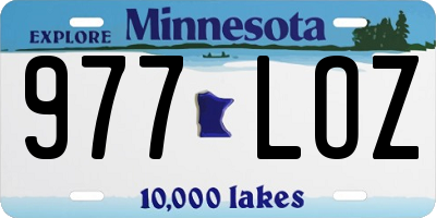 MN license plate 977LOZ