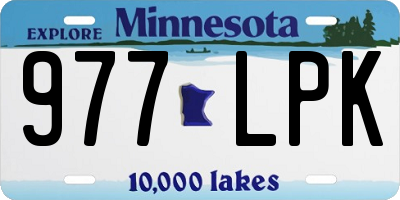 MN license plate 977LPK