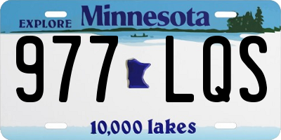 MN license plate 977LQS