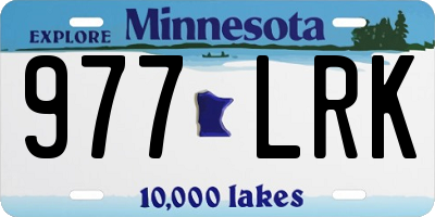 MN license plate 977LRK