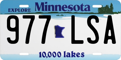 MN license plate 977LSA