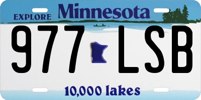 MN license plate 977LSB