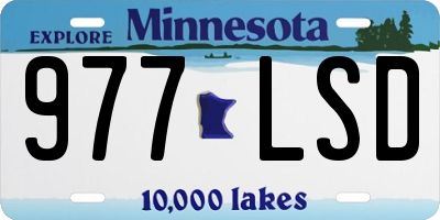 MN license plate 977LSD