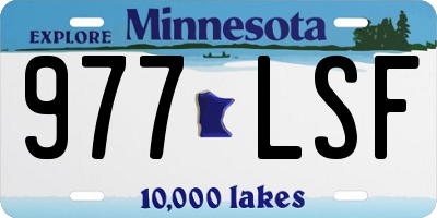 MN license plate 977LSF