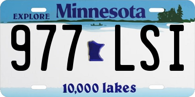 MN license plate 977LSI