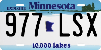 MN license plate 977LSX