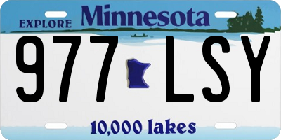 MN license plate 977LSY