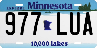 MN license plate 977LUA