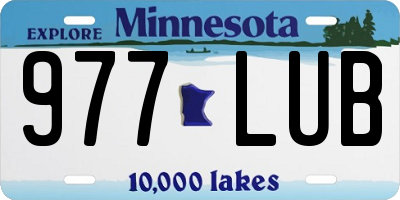 MN license plate 977LUB