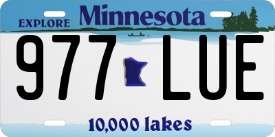 MN license plate 977LUE