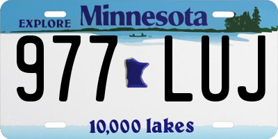 MN license plate 977LUJ