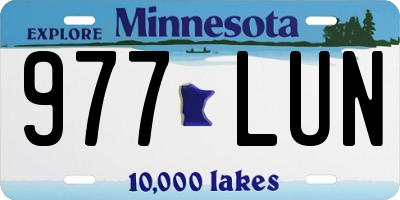 MN license plate 977LUN
