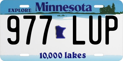 MN license plate 977LUP