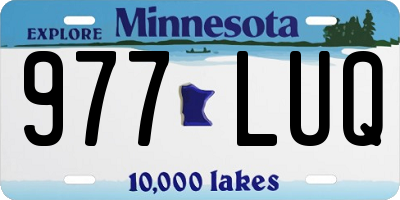 MN license plate 977LUQ