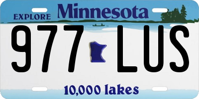 MN license plate 977LUS