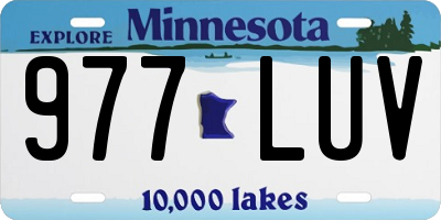 MN license plate 977LUV