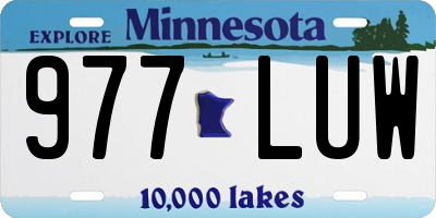 MN license plate 977LUW