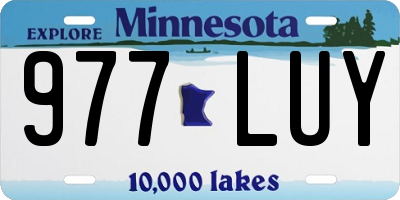 MN license plate 977LUY