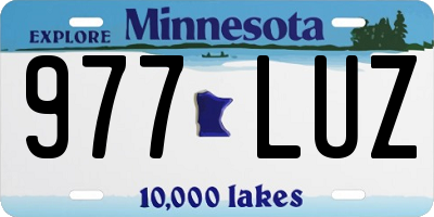 MN license plate 977LUZ