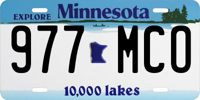 MN license plate 977MCO